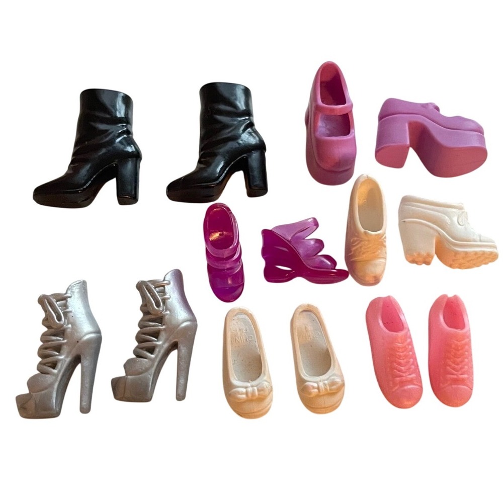 Y2K‎ vtg barbie shoe Lot 2000s heels wedges platform boots sneakers preppy party